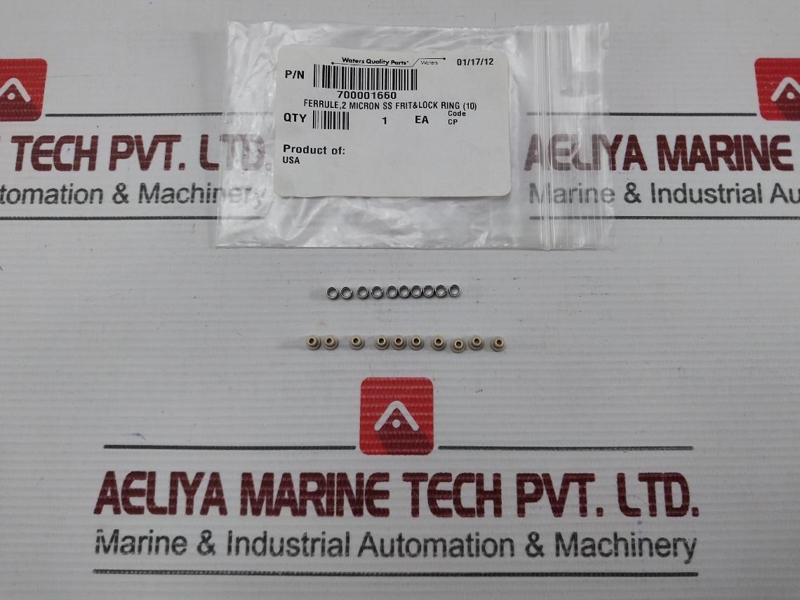 Lot Of 5x Part No -700001660 Waters Ferrule 2 Micron Frit Lock Ring