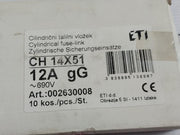 Lot of 7X ETI 002630008 Cylindrical Fuse-Link CH 14X51