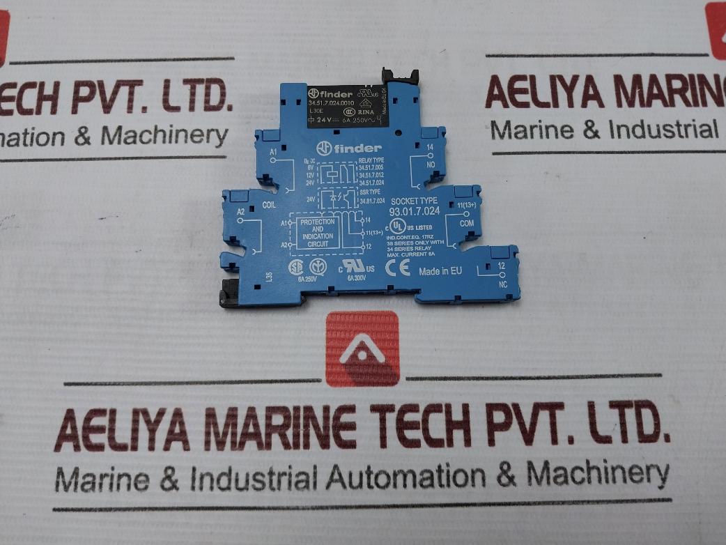 Lot Of 7X Finder 93.01.7.024 Relay Socket 6A 250V