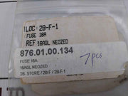 Lot of 7X IZLAKE 16A GL Fuse 250V GRL0433000018