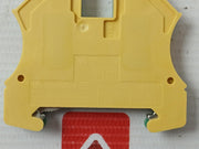 Lot Of 9X Pe Terminal Block Wpe 6 By Weidmuller
