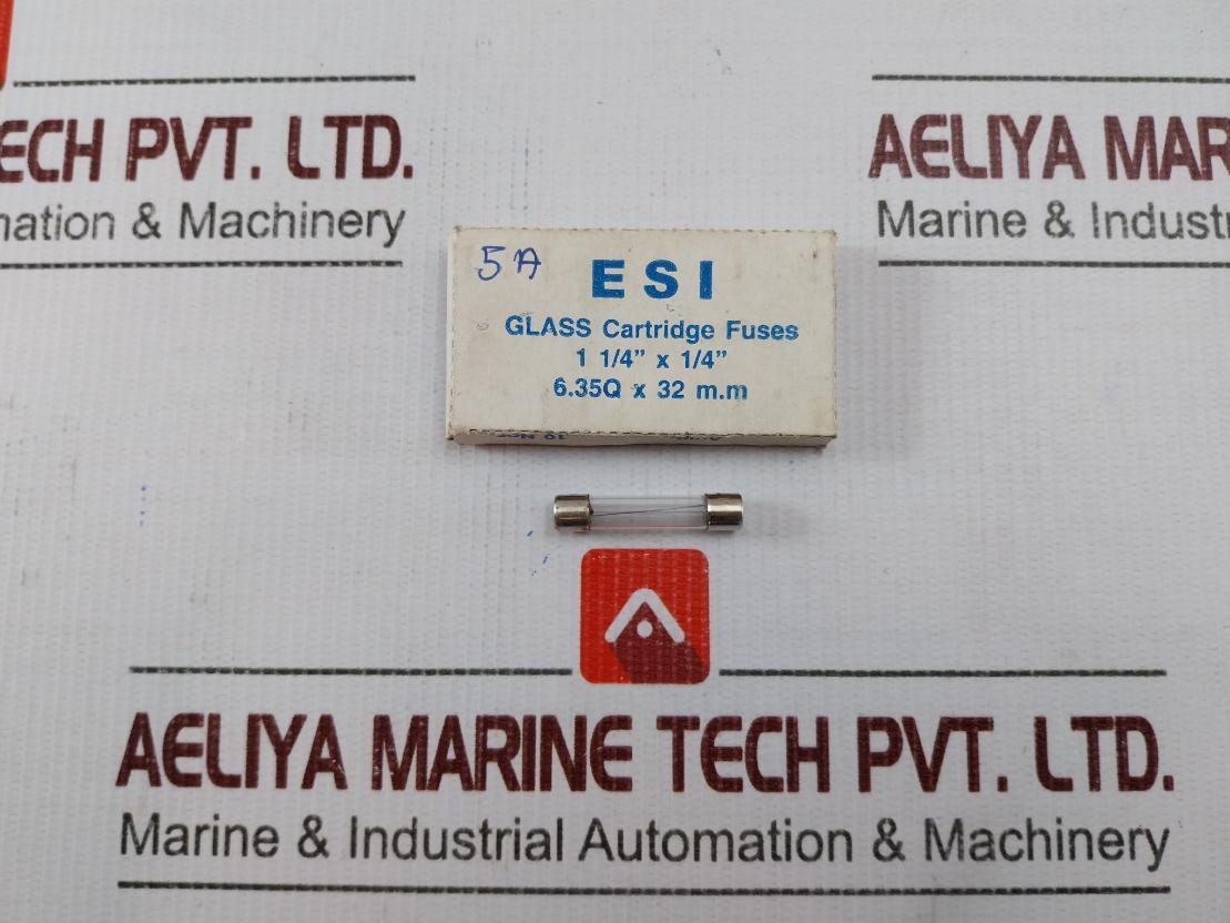 Lot Of 10X Esi F 5 A Glass Cartridge Fuse 6.35Q X 32 M.M 250V