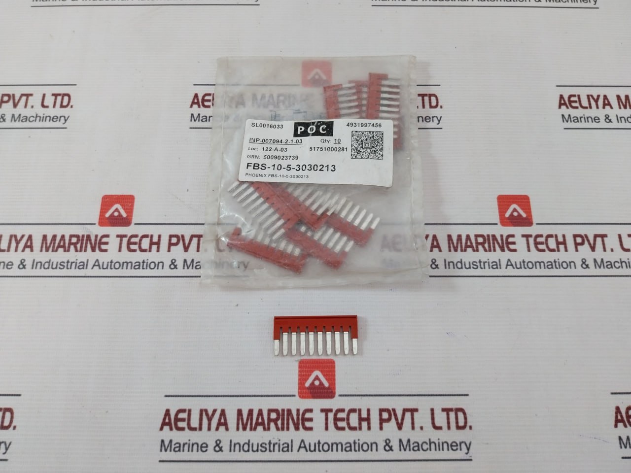 Lot Of 10X Phoenix Contact Fbs 10-5 Plug-in Bridge 3030213