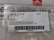 Lot of 2X IMI BAILEY BIRKETT 018435-226 Aflas Disc Pressure Relief Valve