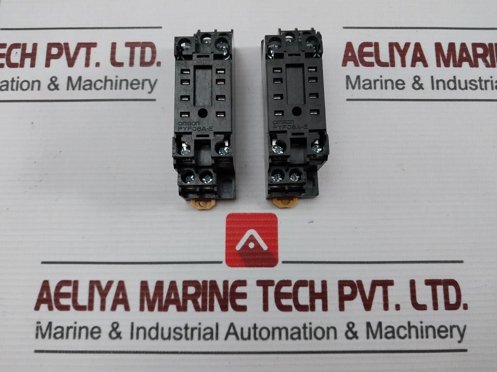 Lot Of 2X Omron Pyf08A-e Relay Socket 7A 250Vac New