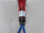 Lot of 2X Sakazume LMS-10M Red LED Metal Indicator AC 125V