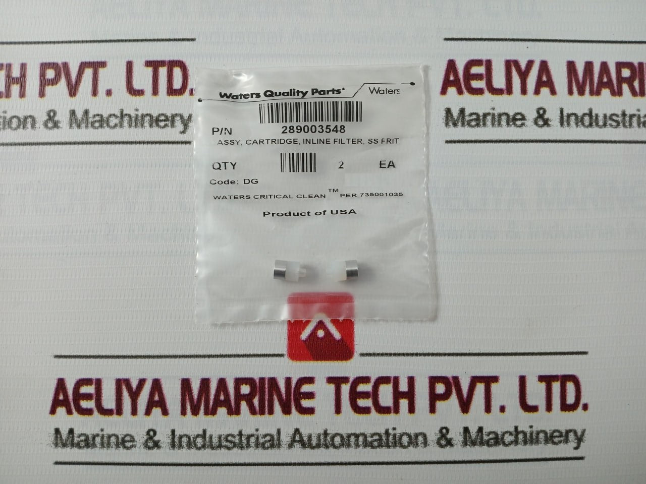 Lot Of 2X Waters 289003548 Assy Cartridge Inline Filter Per 735001035