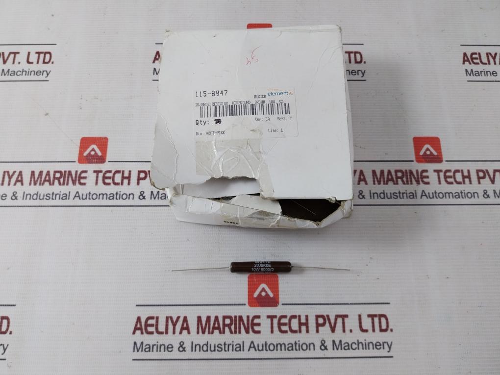 Lot Of 4X Ohmite 20J8K0E Wirewound Resistors 1239 Mx