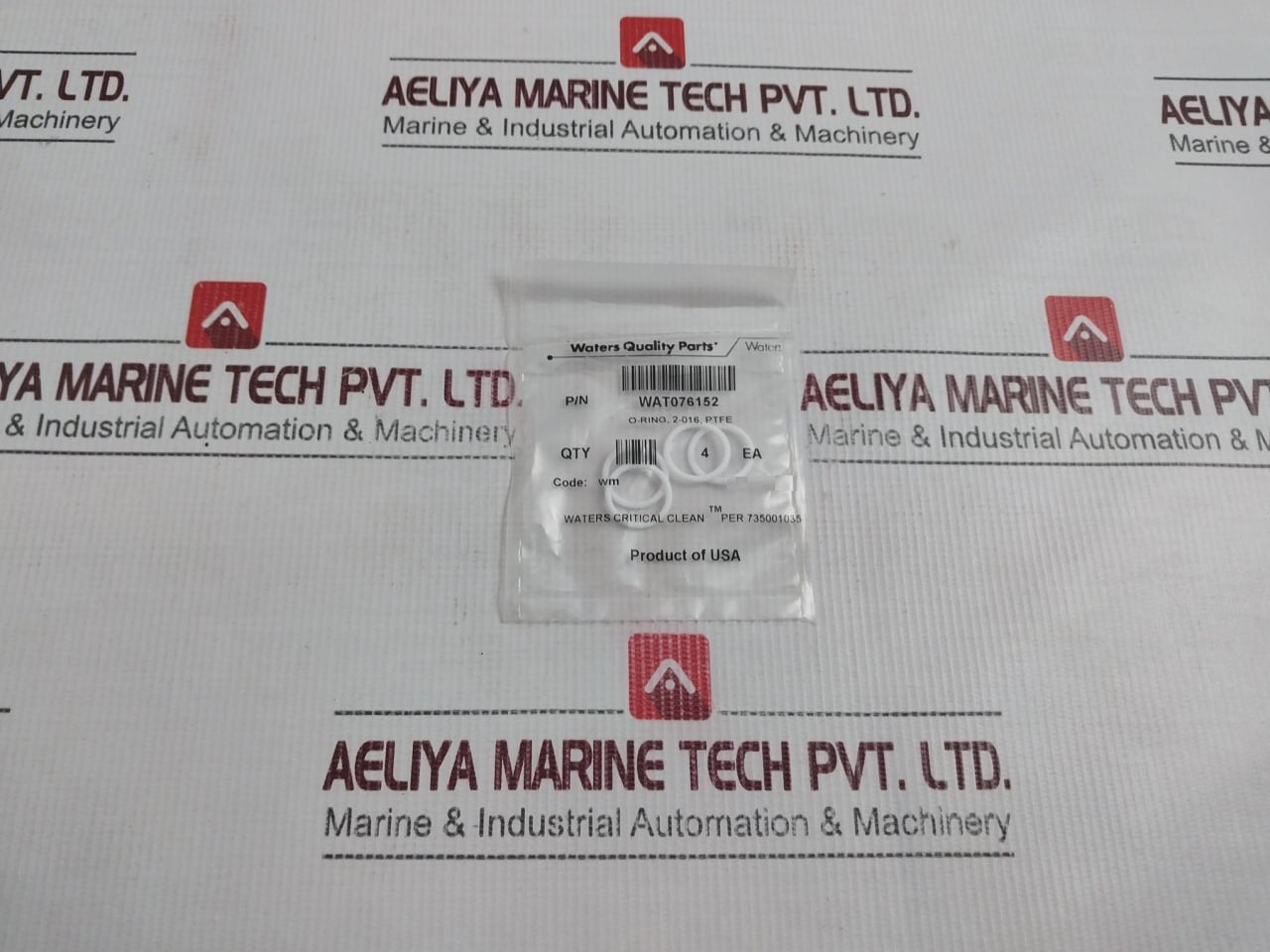 Lot Of 4X Waters Wat076152 Critical Clean O-ring, 2-016, Ptfe 735001035