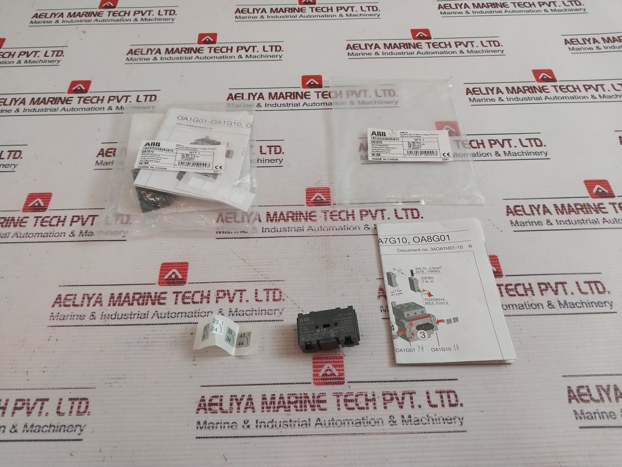 Lot of 11X ABB OA1G10 Auxiliary Contact 16A 690V