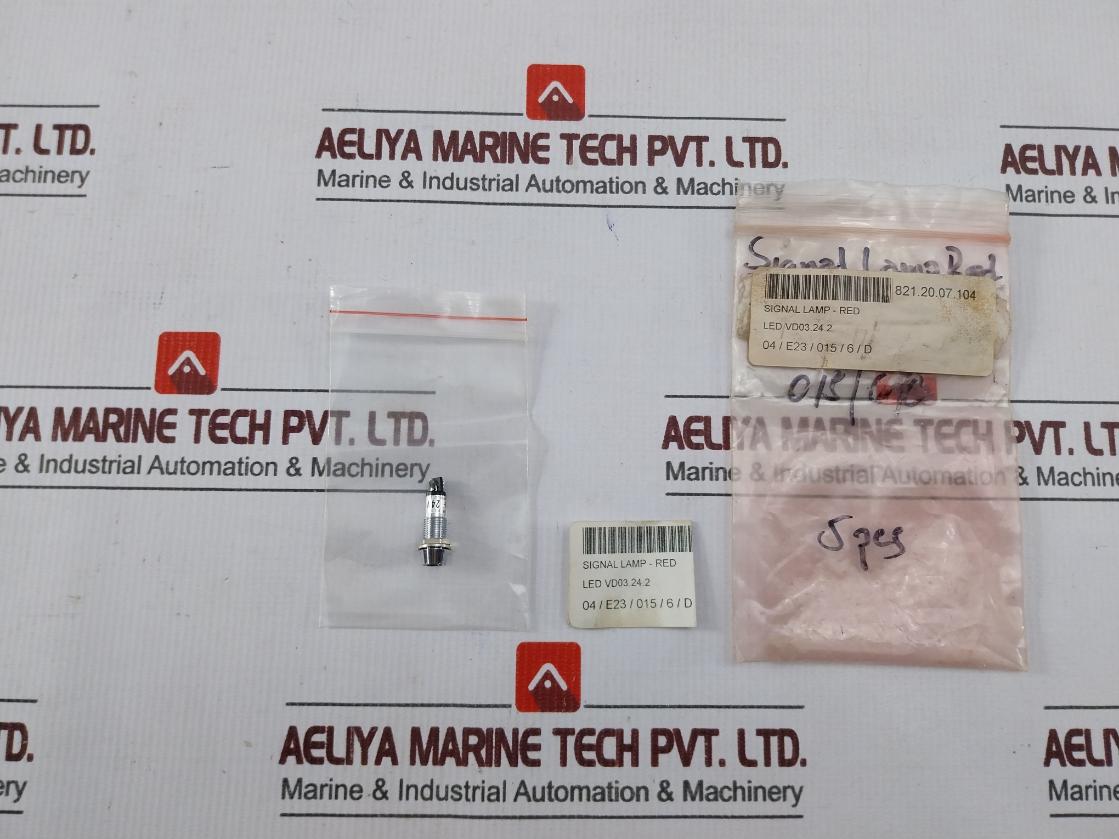 Lot Of 5X Luna Vd03.24.2 Red Led Pilot Signal Lamp 24V