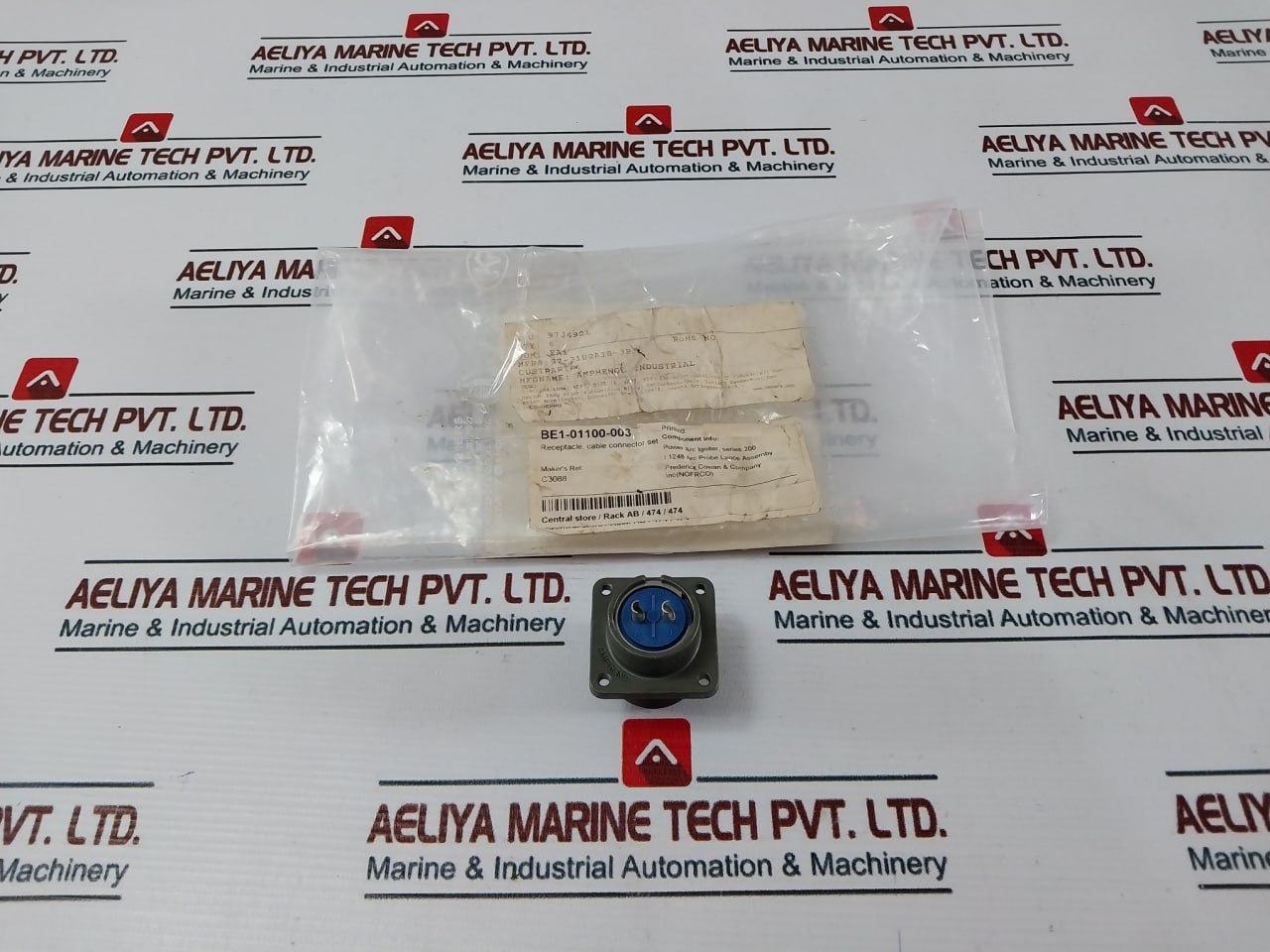 Lot Of 6X Amphenol 97-3102A18-3P Circular Connector Receptacle