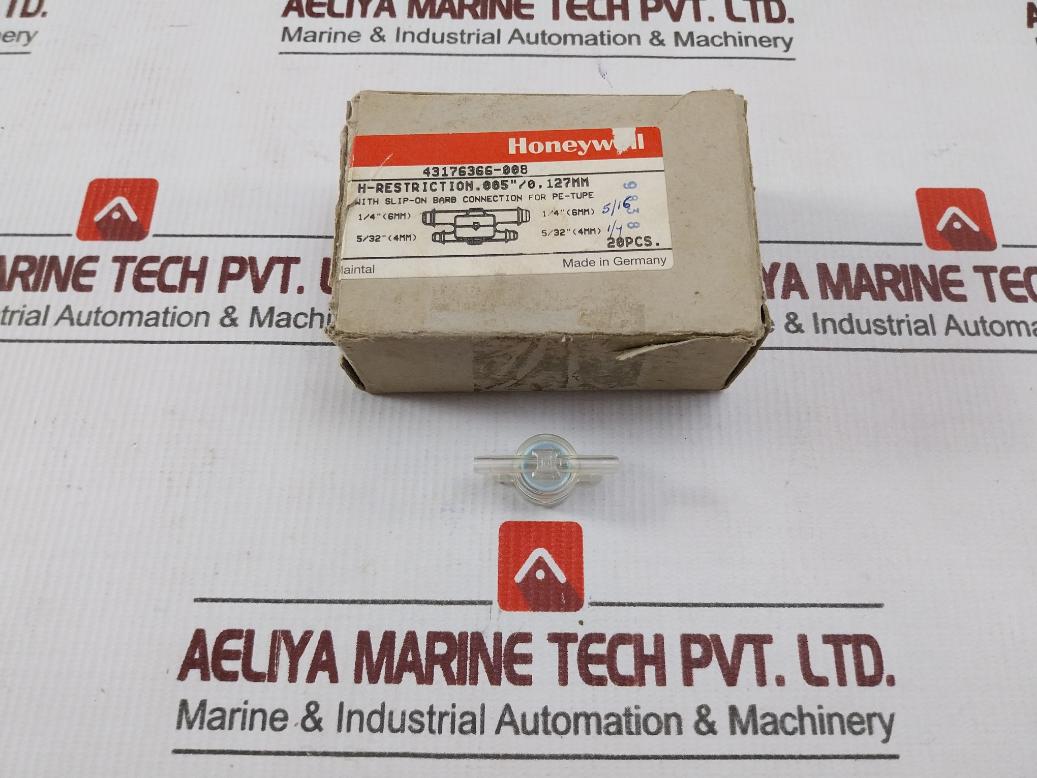 Lot Of 9X Honeywell 43176366-008 Slip-on Barb Connection For Pe-tube