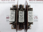 M.Schneider Nh-00/000 Eurofuse Holder W/ Fuses Gl-gg 120Ka Ac500V Vde0636/2