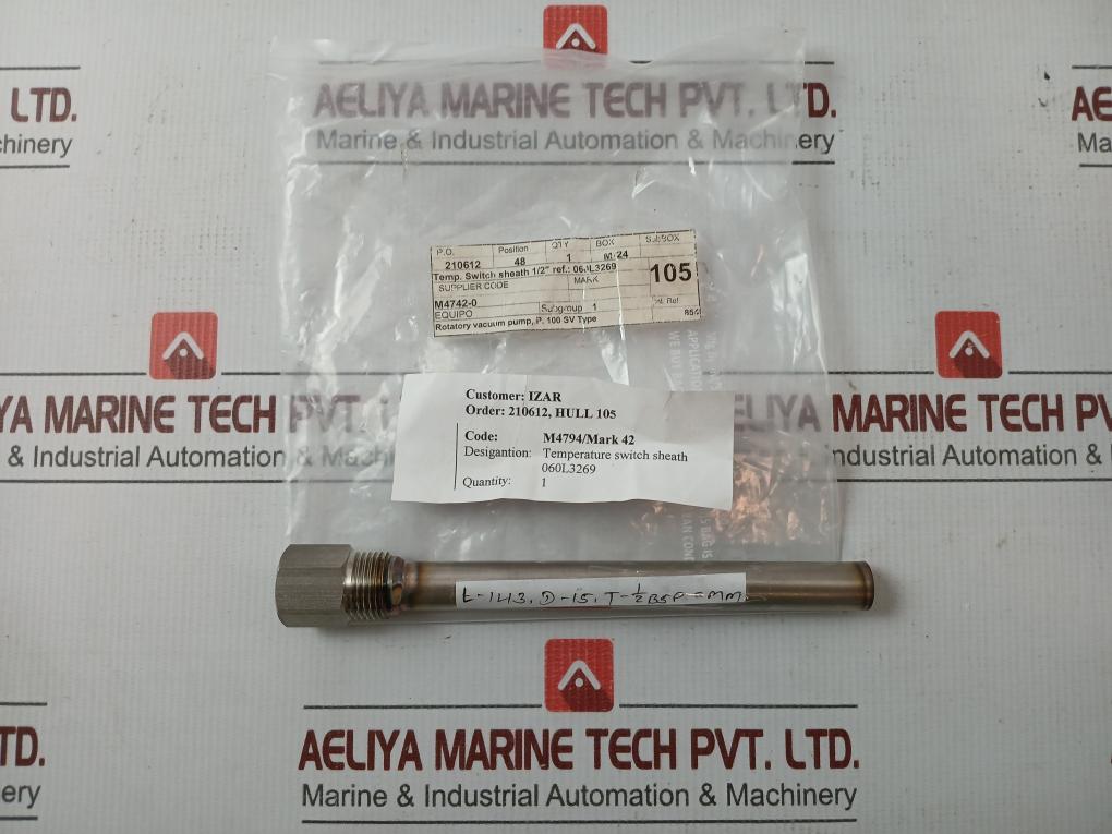 M4794 Temperature Switch Sheath  For Rotary Vacuum Pump - 100gm
