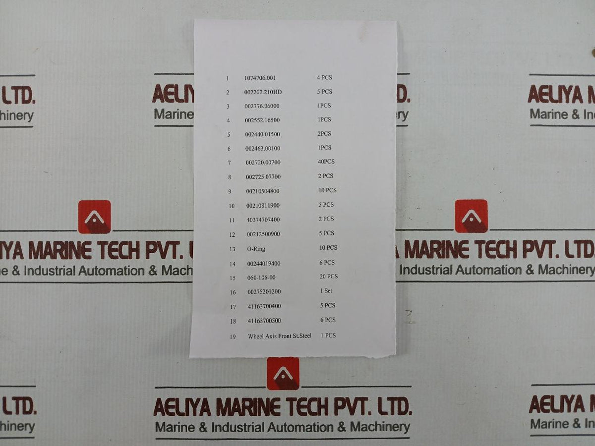 Macgregor 1074706.001 O-ring, Bushing, Check Valve, Studs, Screws, Was ...