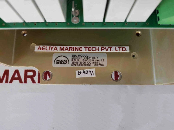 Man B&W 15.0011.0 Sbu Module 3157168-7 Rev:1.2