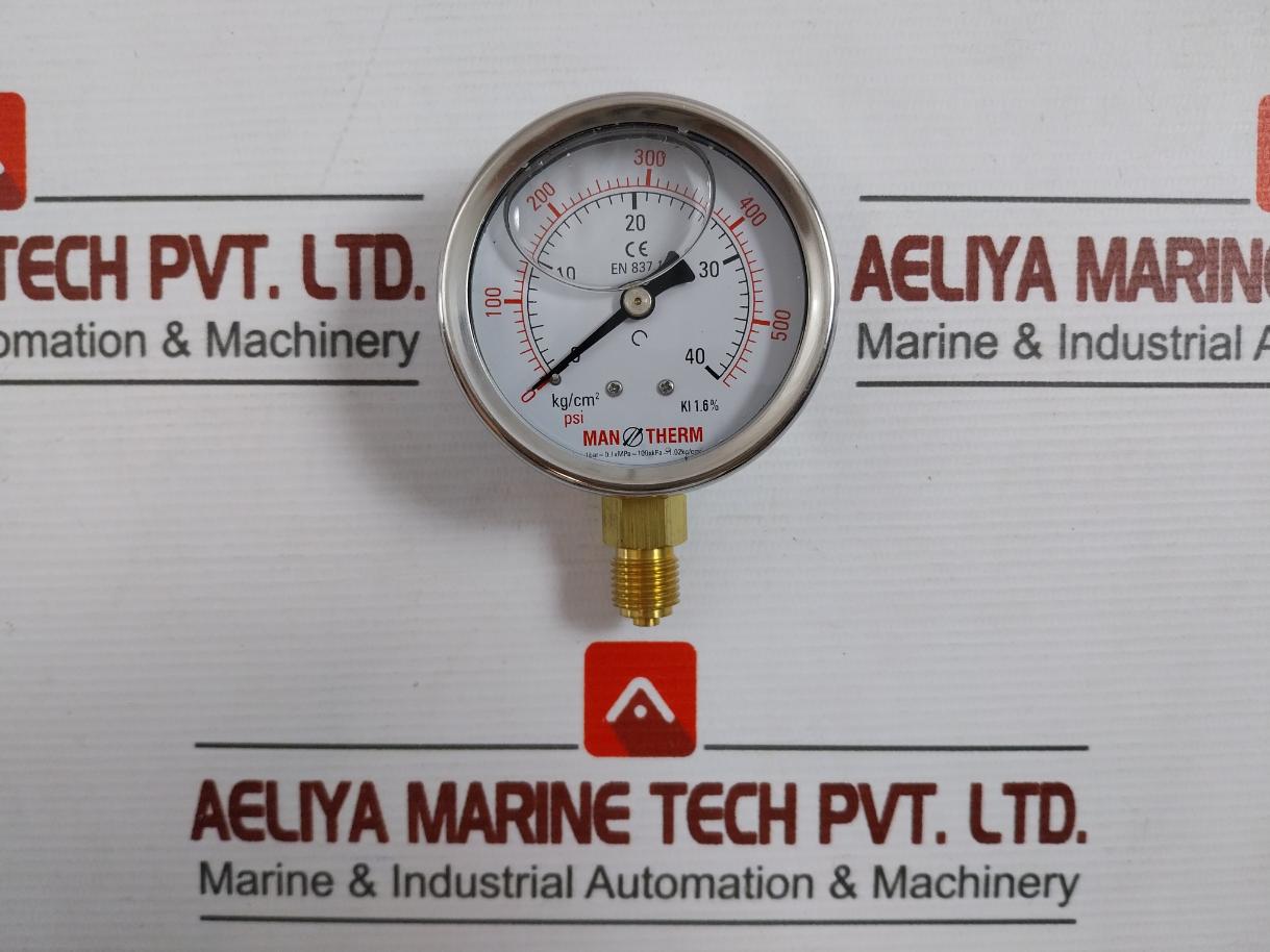 Manotherm En 837.1 Pressure Gauge 0-570 Psi/0-40 Kg/Cm2