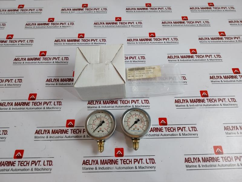 Marinfloc 0-10 Bar / 0-1.0 Mpa Pressure Gauge 1/4" Cl. 1.6