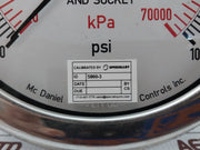 Mc Daniel 316Ss Liquid Filled Dual Pressure Gauge Rev C 0-10000 Psi/Kpa