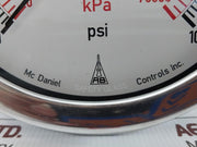 Mc Daniel 316Ss Liquid Filled Dual Pressure Gauge Rev C 0-10000 Psi/Kpa