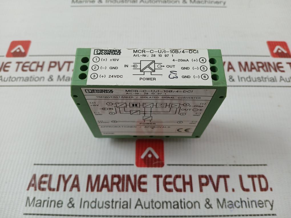 Mcr-C-U/I-10b/4-Dci Isolated Signal Converter 20...30v,55ma Brand Phoenix Contact