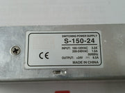 Mean Well S-150-24 Switching Power Supply 50/60Hz +24V-6.5A 200-240Vac 1.6A