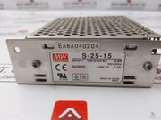 Mean Well S-25-15 Power Supply Unit 100-240Vac 0.6A 50/60Hz 