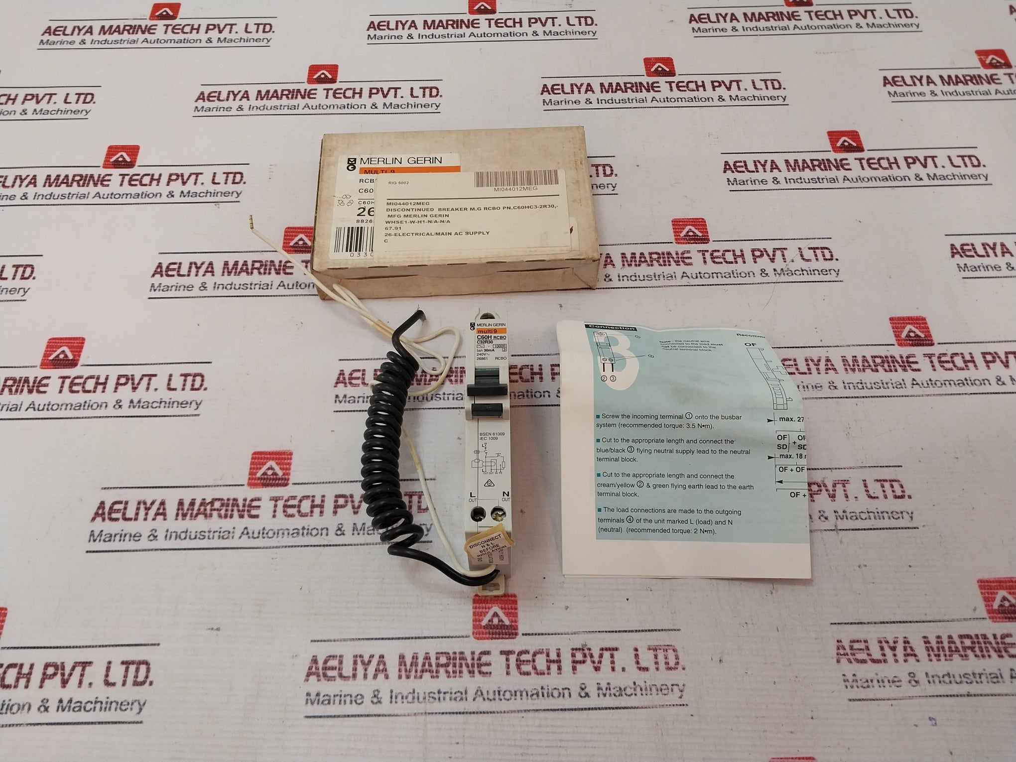 Merlin Gerin C60H-rcbo C32R30 Circuit Breaker 61009