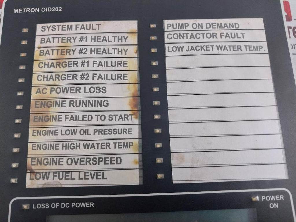 Metron Eledyne Oid-400 Fire Engine Display Panel Rev 04 1820-902-00006 ...