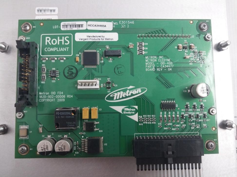 Metron Eledyne Oid-400 Fire Engine Display Panel Rev 04 1820-902-00006 ...
