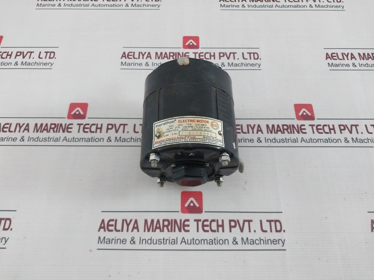Marathon B 296 Electric Motor 230V 50Hz 1Ph 0.55 Amp
