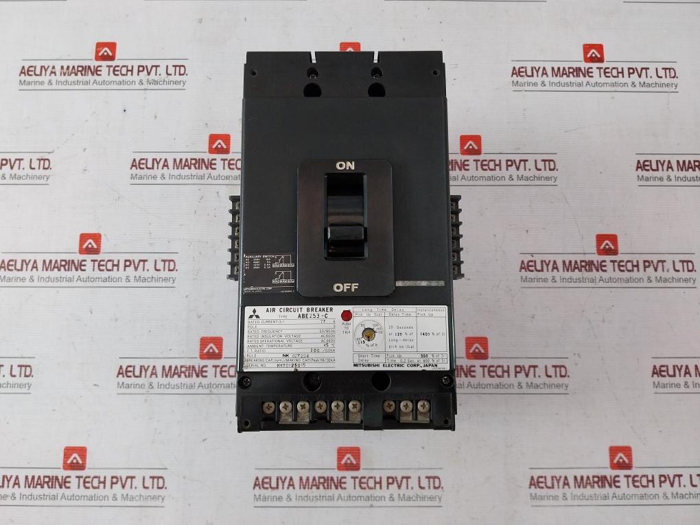 Mitsubishi Electric Abe253-c Air Circuit Breaker 50/60 Hz Ac 600V 100/0.05A