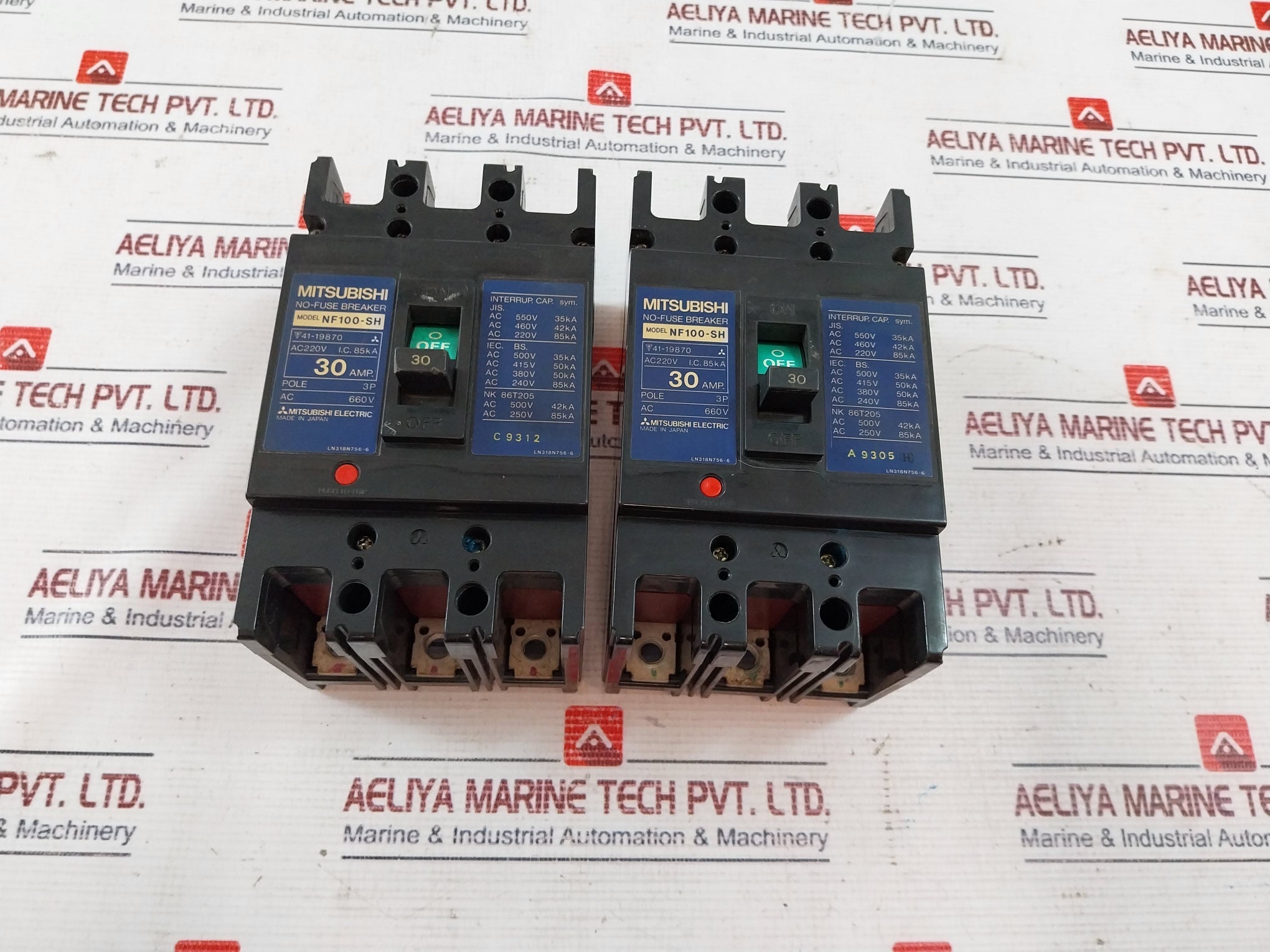 Mitsubishi Nf100-sh No-fuse Breaker 30 Amp 660V Nk 86T205
