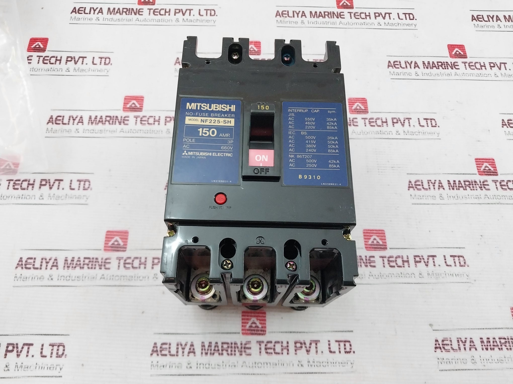 Mitsubishi 3 Pole No-fuse Breaker Nf225-sh 150Amp