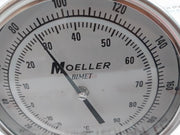 Moeller 5900 S-9 Bimetal Thermometer 0 To 200°F 2°Subd