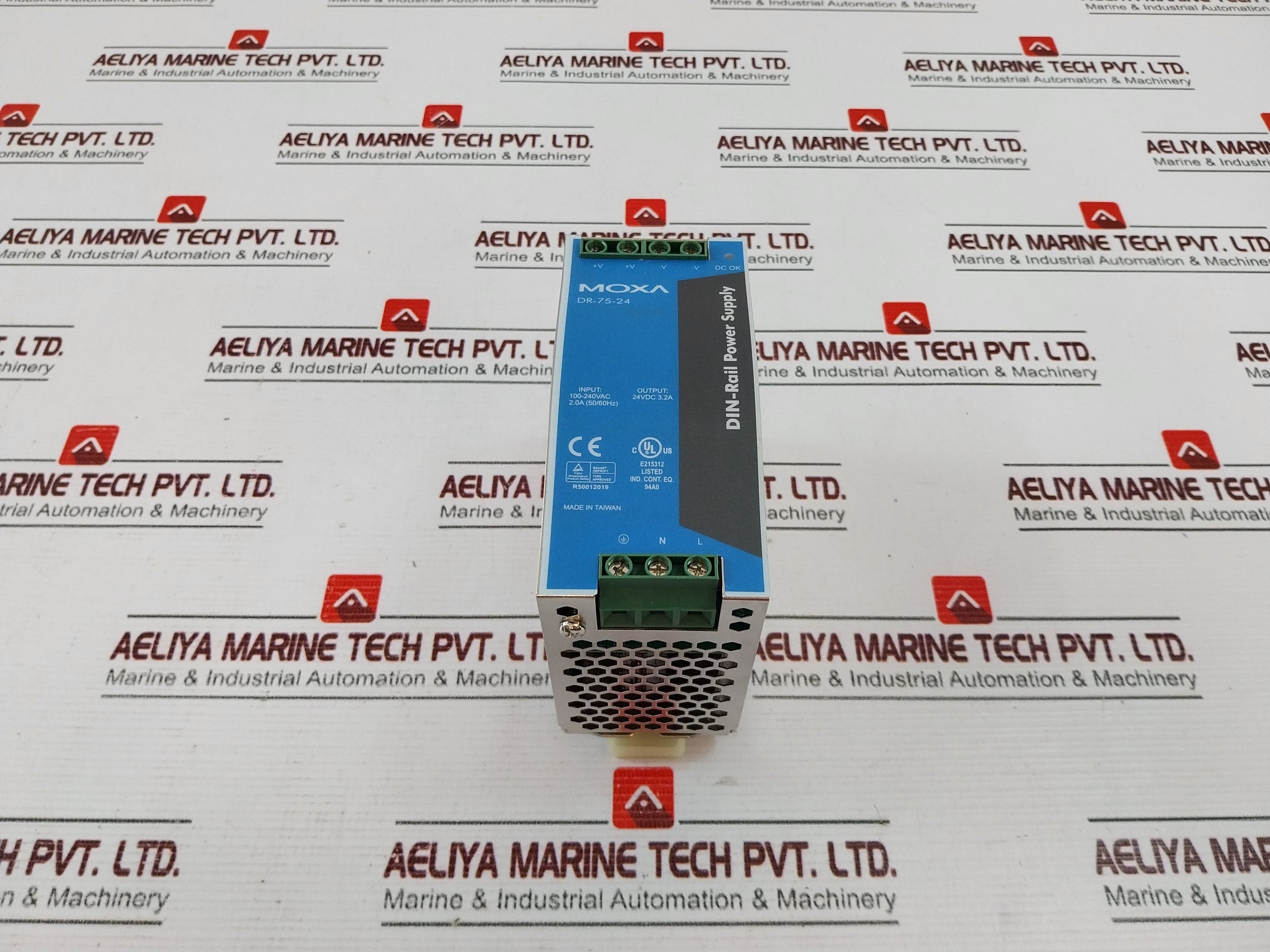 Moxa Dr-75-24 V1.0 Din-rail Power Supply 100-240Vac