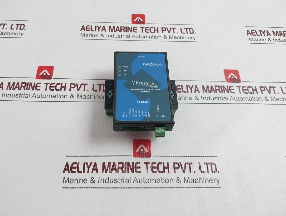Moxa Tcc-100I Isolated Rs-232 Rs-422/485 Converter 12-48Vdc 150 Ma 3093002000411