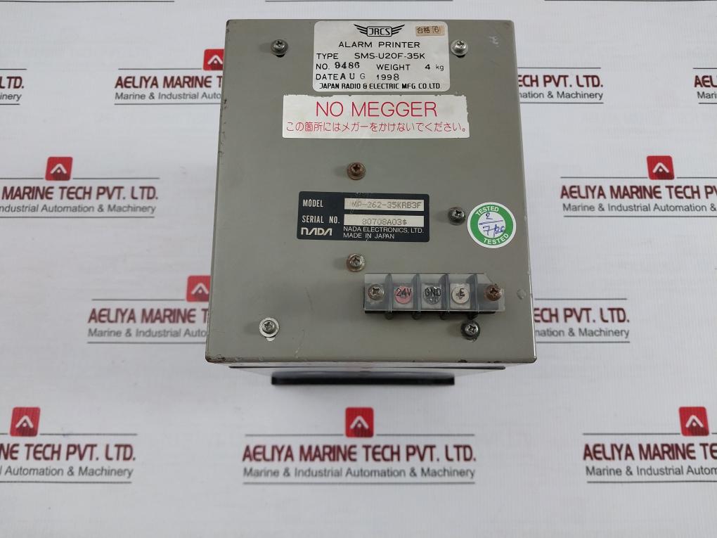 Mp-262-35krb3f Alarm And Monitoring Printer System Brand Jrcs Sms-U20f-35k