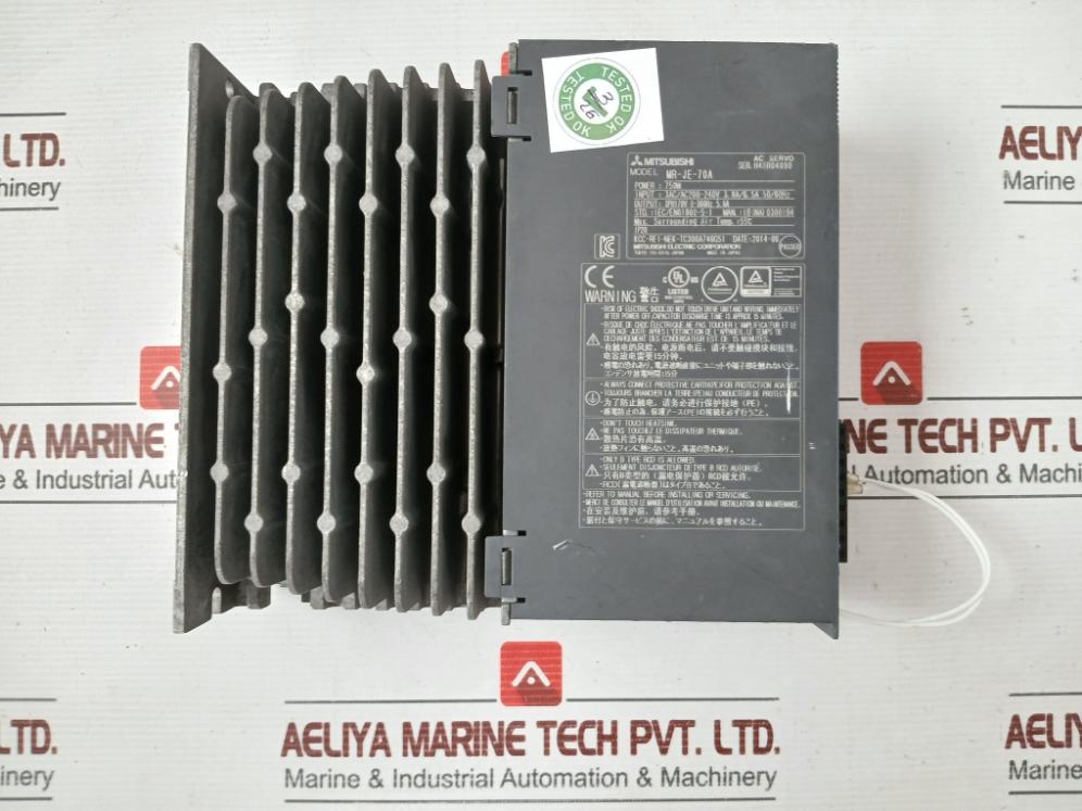 Mr-Je-70a Servo Driver Input: 3ac/Ac200-240v 3.8a/6.5a 50/60hz Ip20 By Mitsubishi