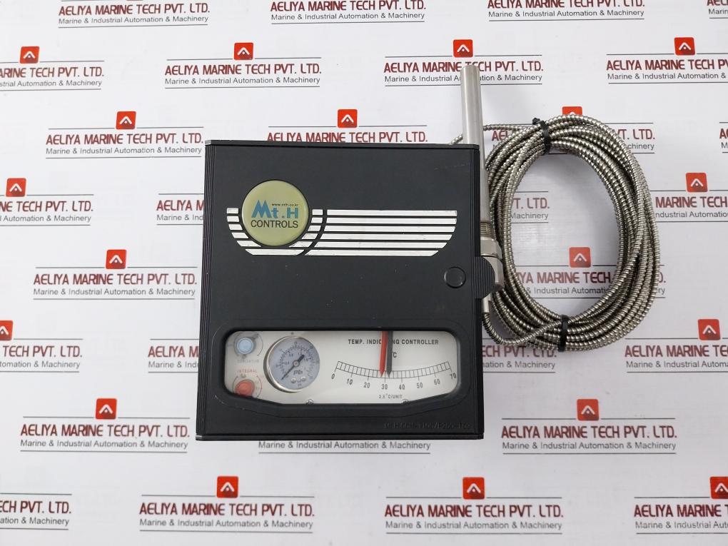 Mt.H Con-t100 Pneumatic/Temperature Indicating Controller W/ 10 Meter Cable 0-30 Psi, 0-2 Bar