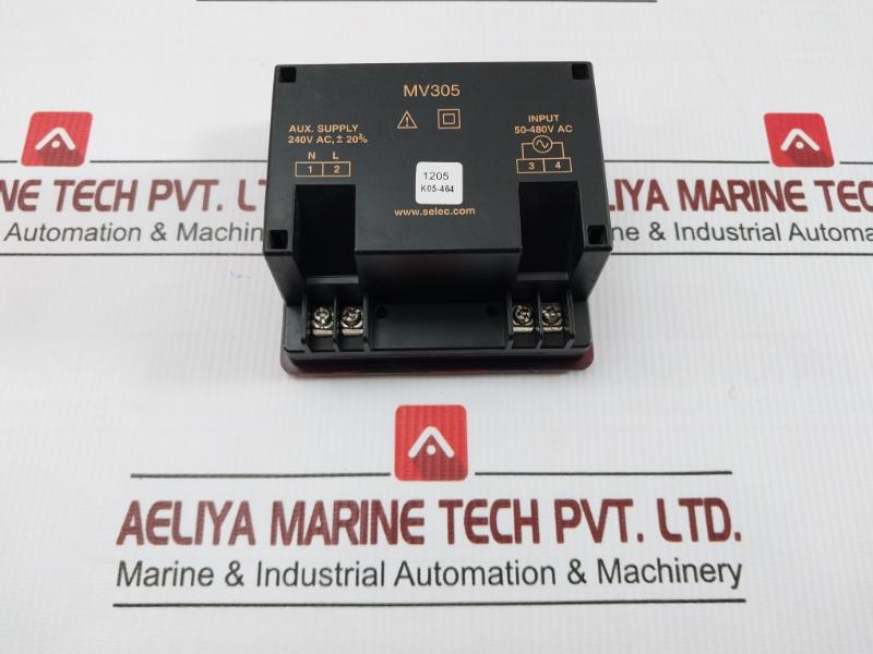 Mv305 Digital Voltmeter By Selec Input-50-480V Ac