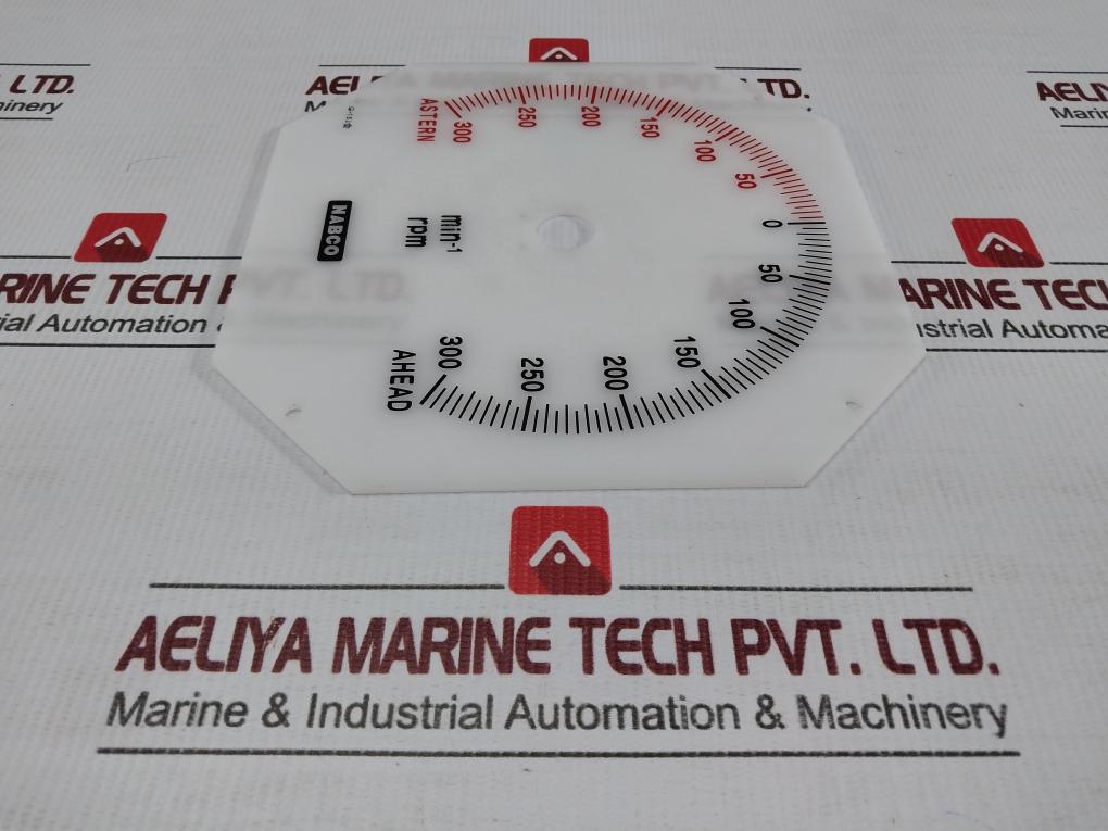Nabco Dial Face For Propulsion And Control System 300-0-300 Min-1 Rpm
