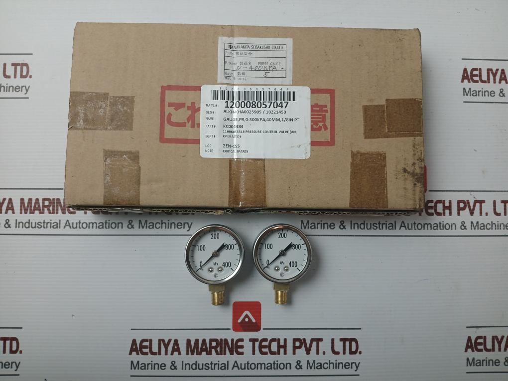 Nagano Keiki Pressure Gauge Gk20-a01, 0-400Kpa