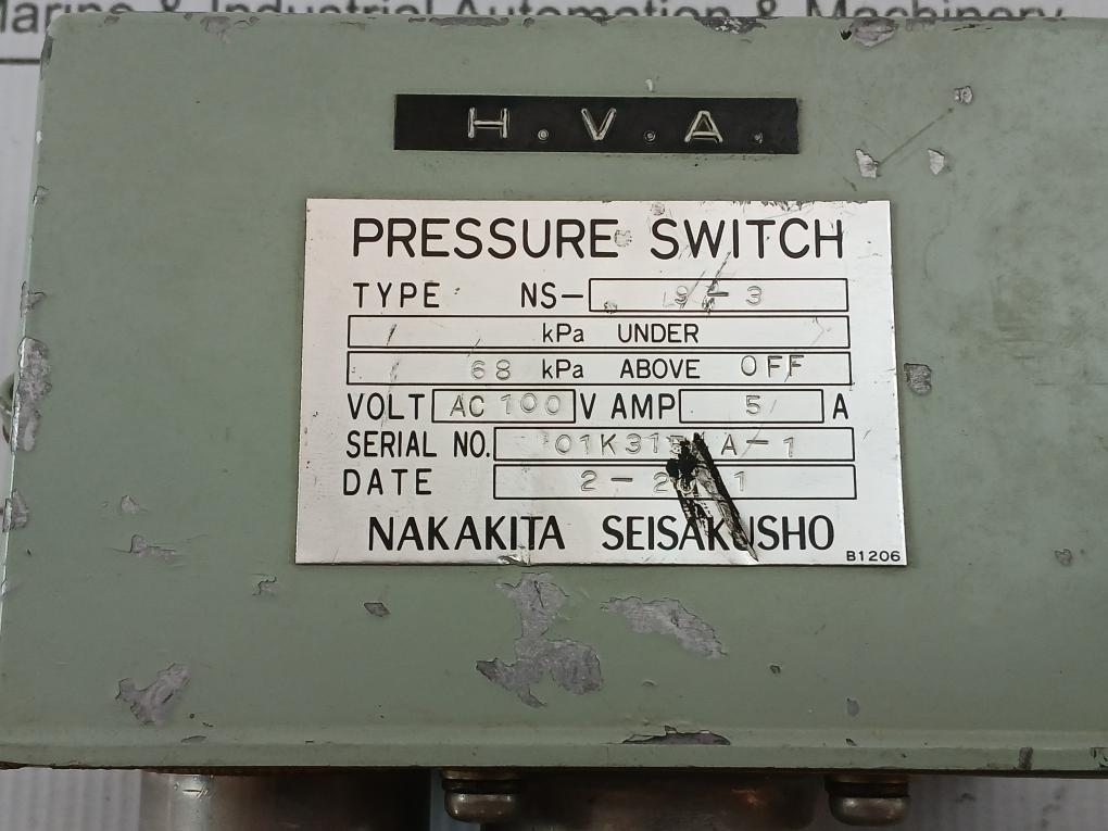 Nakakita Seisakusho Ac100v 5a Pressure Switch Ns-9-3
