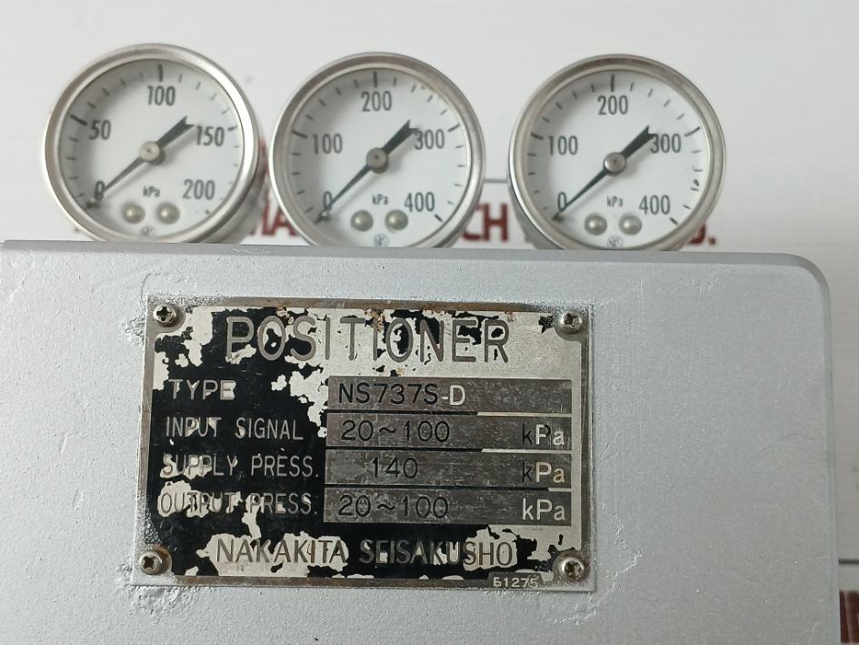 Nakakita Seisakusho Pneumatic Positioner Input Signal Ns737s-D 20-100 Kpa