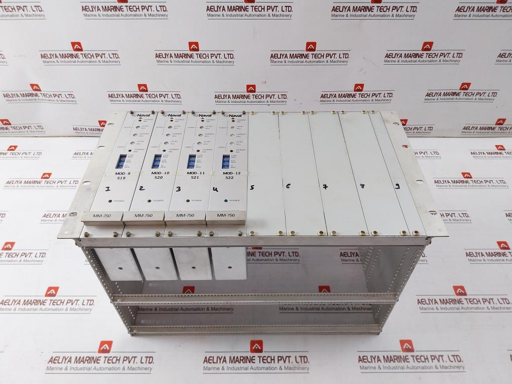 Naval Mm-750 Control Module Rack 15V Dc Mod-9, Mod-10, Mod-11, Mod-12