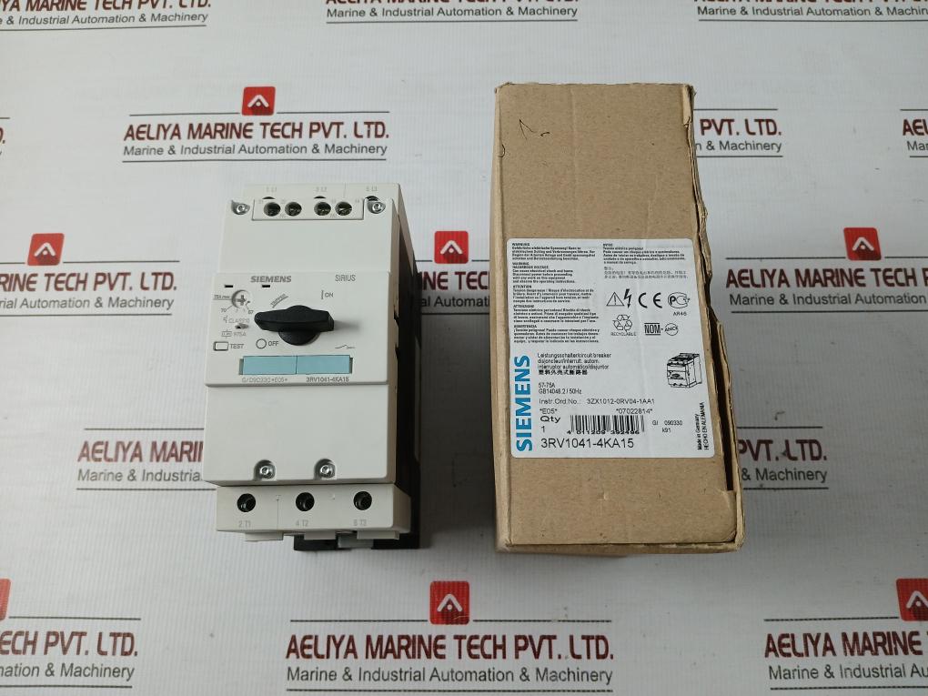 New 3rv1041-4ka15 Circuit Breaker By Siemens 50/60hz 600v