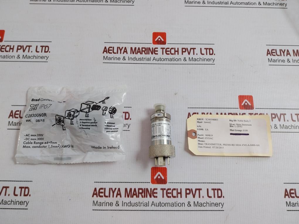 New  400 Bar 4..20 Ma Ip67 Hydac Pressure Transmitter Hda 4745-A-0400-Ah1-000