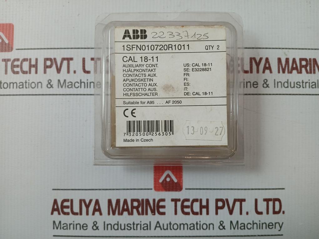 Lot Of 2x Auxiliary Contact Block By Abb Cal18-11